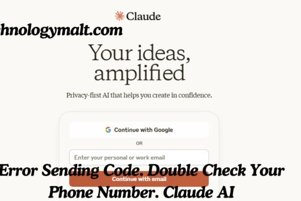 Error Sending Code. Double Check Your Phone Number. Claude AI